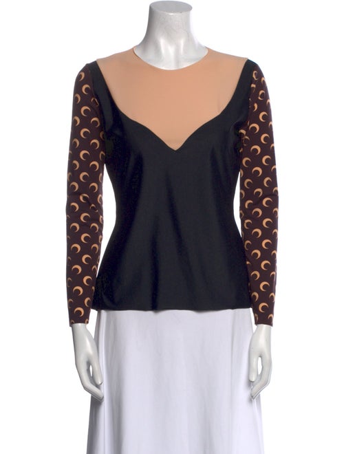 Marine Serre White Line Printed Top