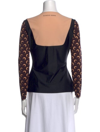 Marine Serre White Line Printed Top