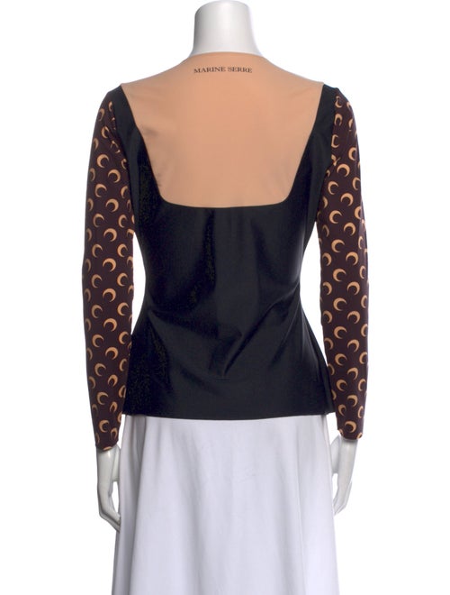 Marine Serre White Line Printed Top