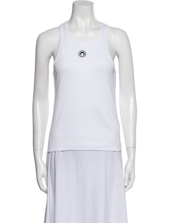 Marine Serre Scoop Neck Sleeveless Top