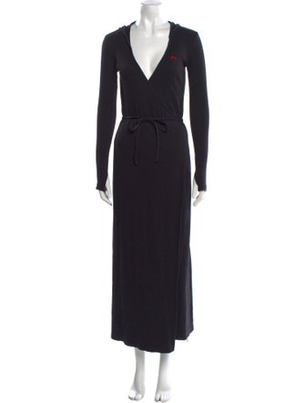 Marine Serre V-Neck Midi Length Dress