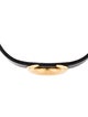 Marine Serre Leather Tin Moon Choker Necklace