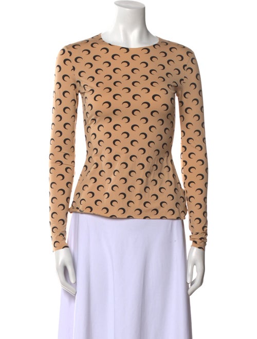 Marine Serre Printed Crew Neck Sweatshirt