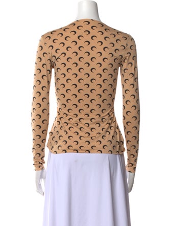 Marine Serre Printed Crew Neck Sweatshirt