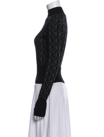 Marine Serre Printed Turtleneck Sweater