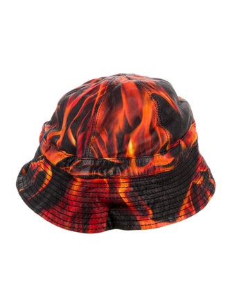 Marine Serre Patterned Leather Bucket Hat