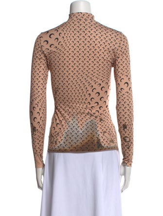 Marine Serre Printed Mock Neck Top