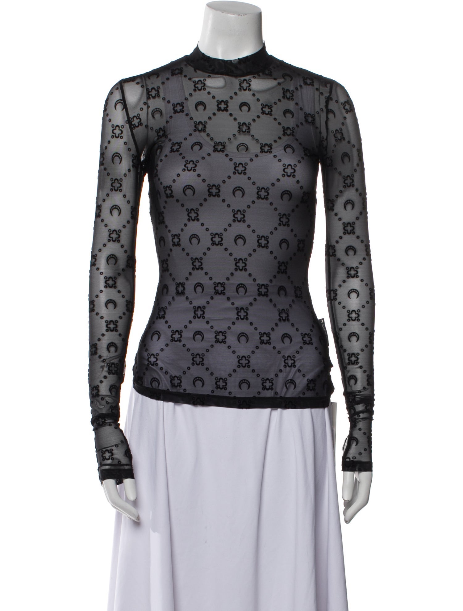 Marine Serre Printed Mock Neck Top w/ Tags