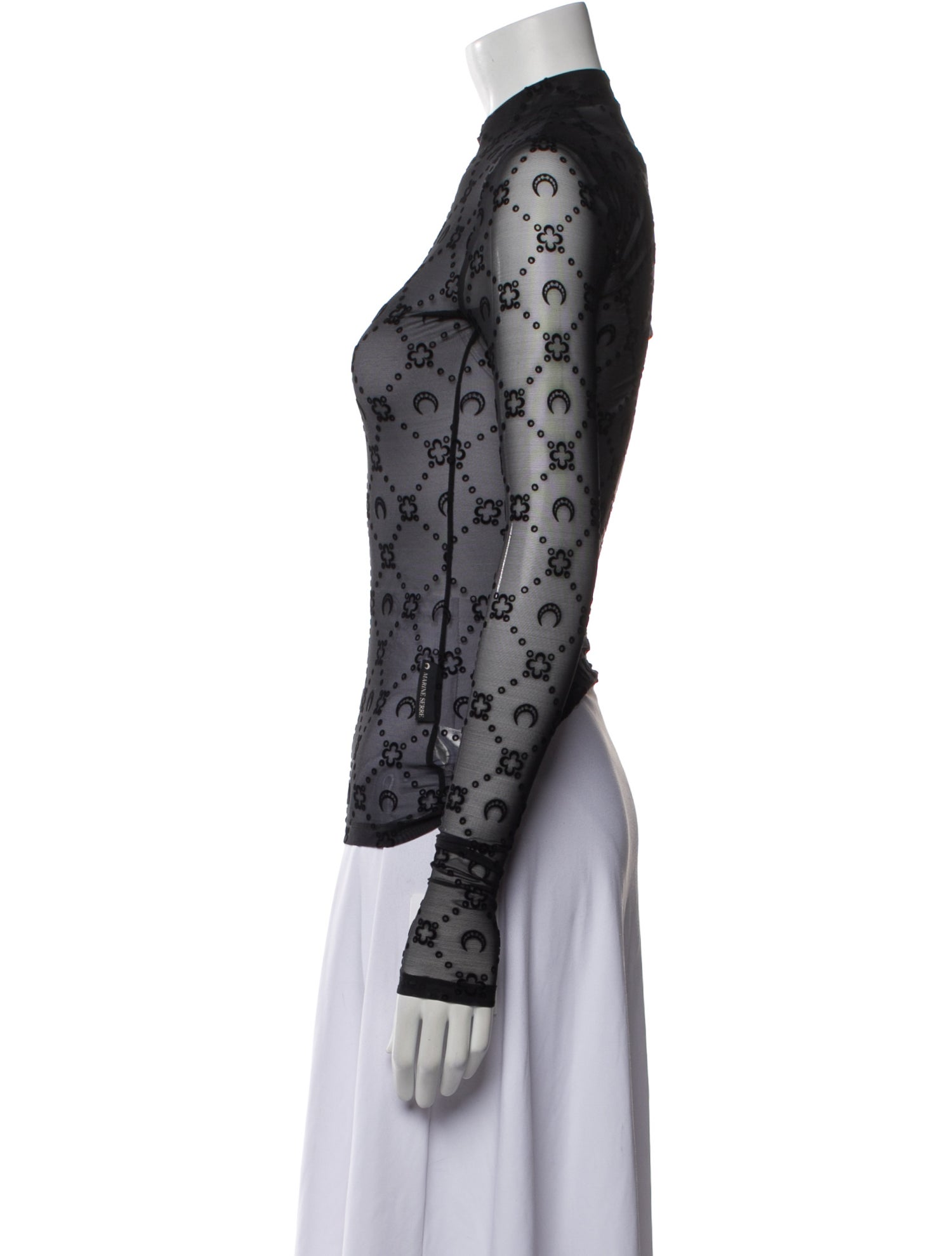 Marine Serre Printed Mock Neck Top w/ Tags