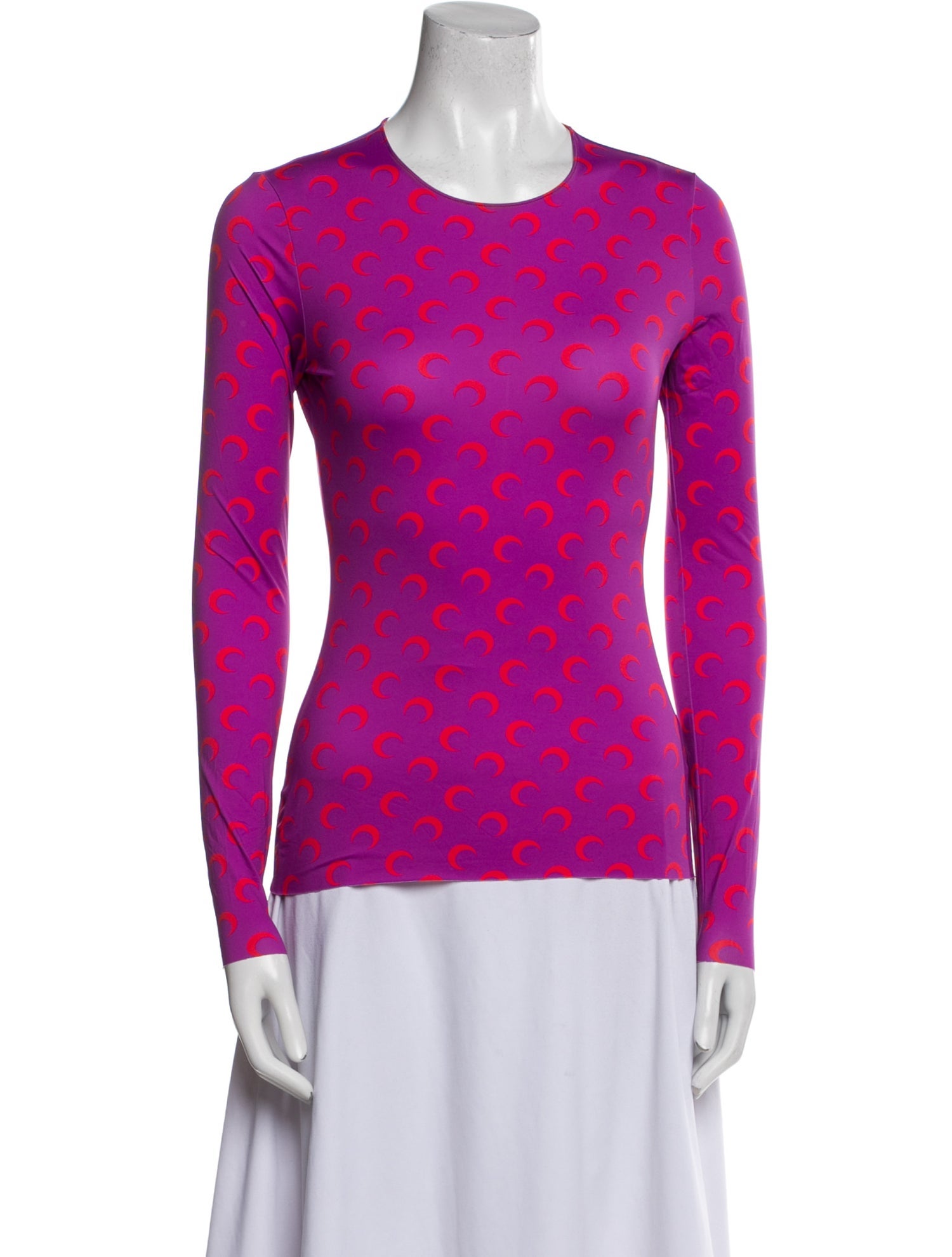 Marine Serre Printed Crew Neck Sweatshirt