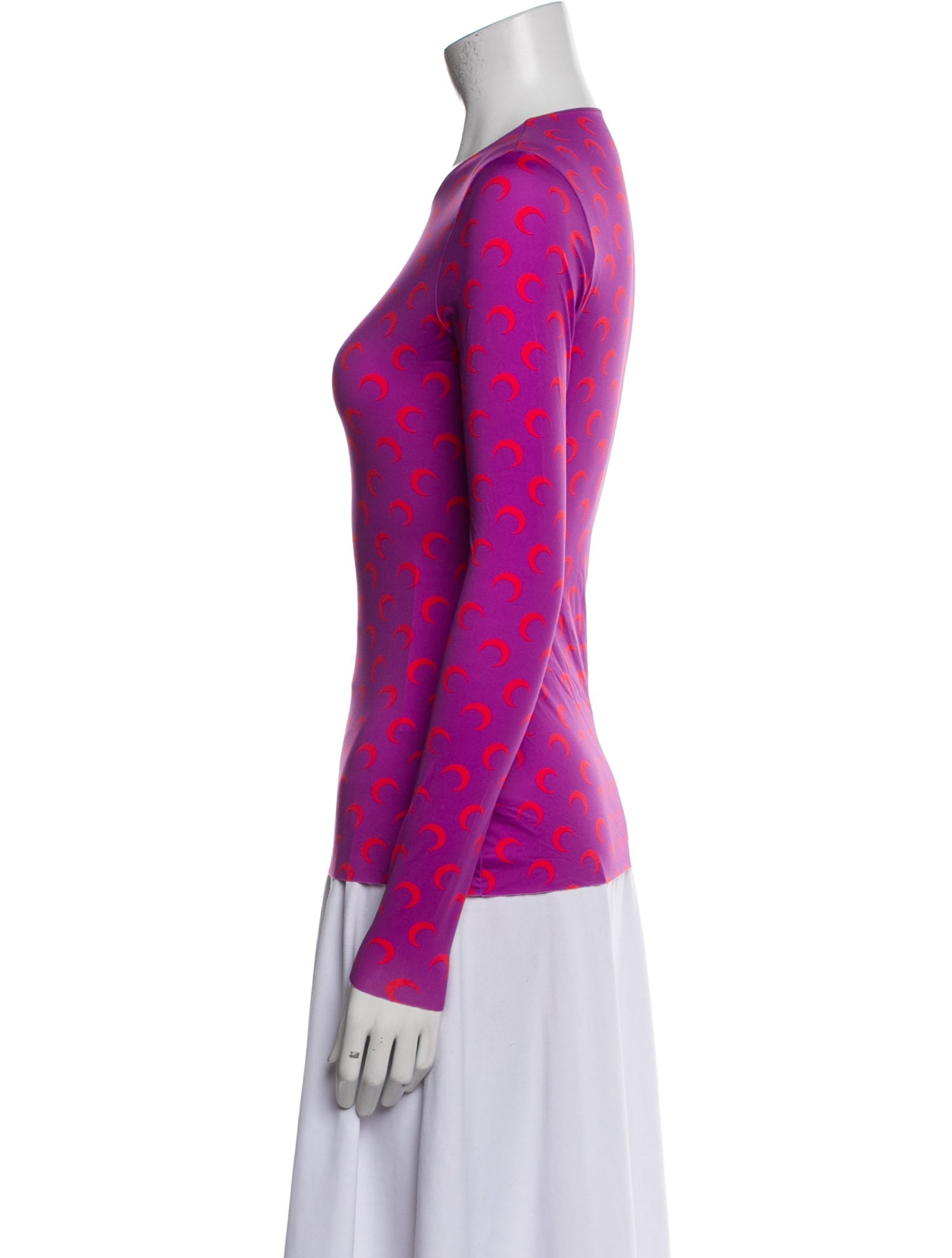 Marine Serre Printed Crew Neck Sweatshirt