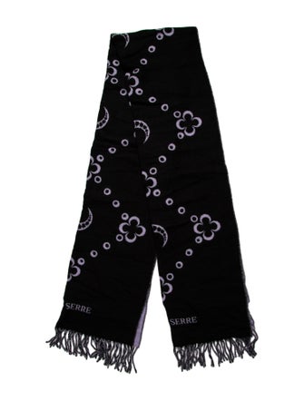 Marine Serre Wool Printed Scarf
