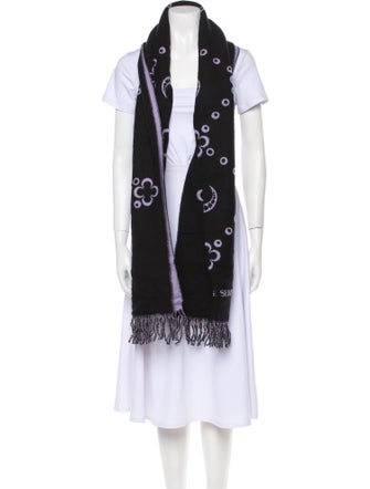 Marine Serre Wool Printed Scarf