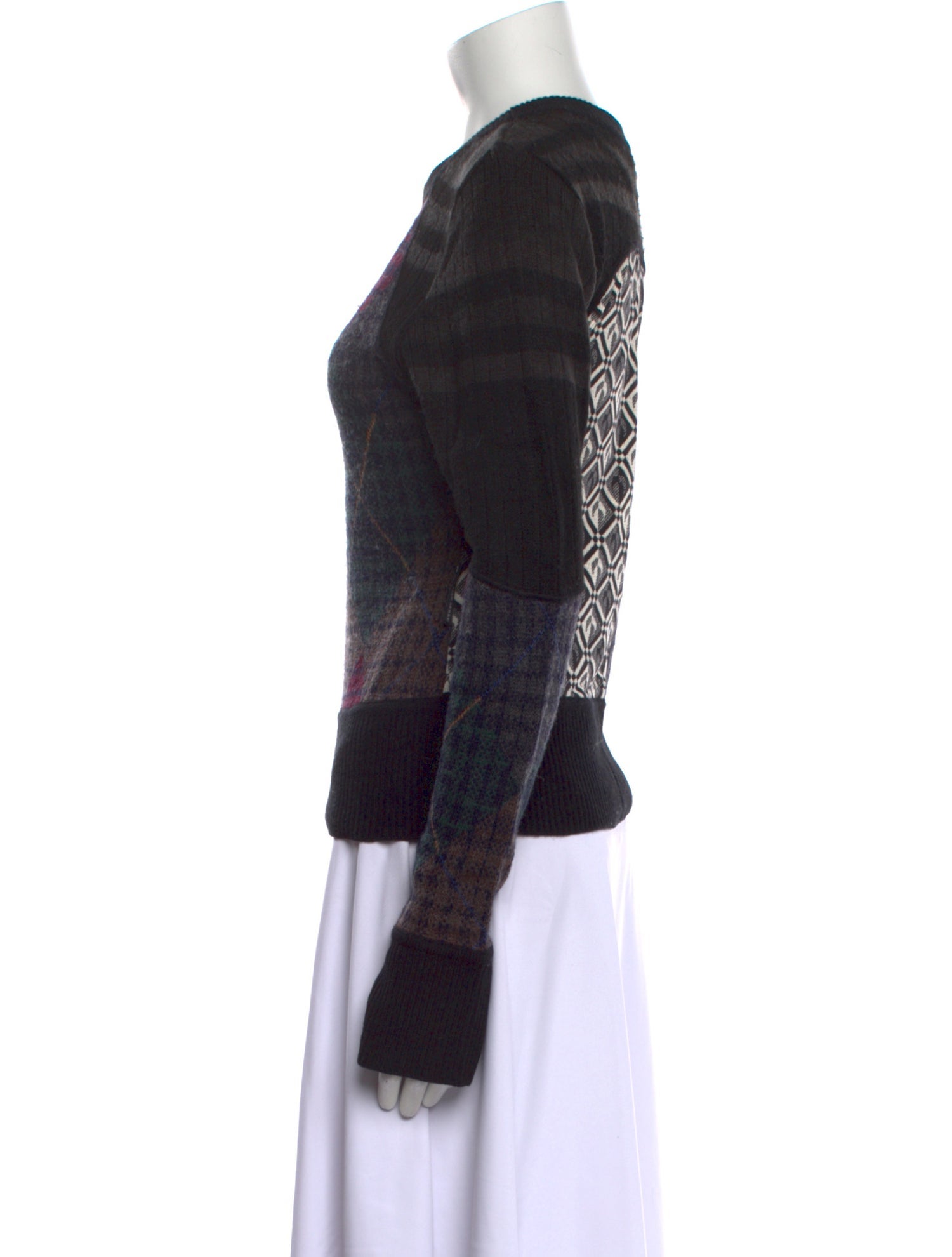 Marine Serre Wool Printed Sweater