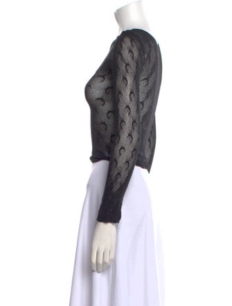 Marine Serre Moon Lace Pattern Crop Top