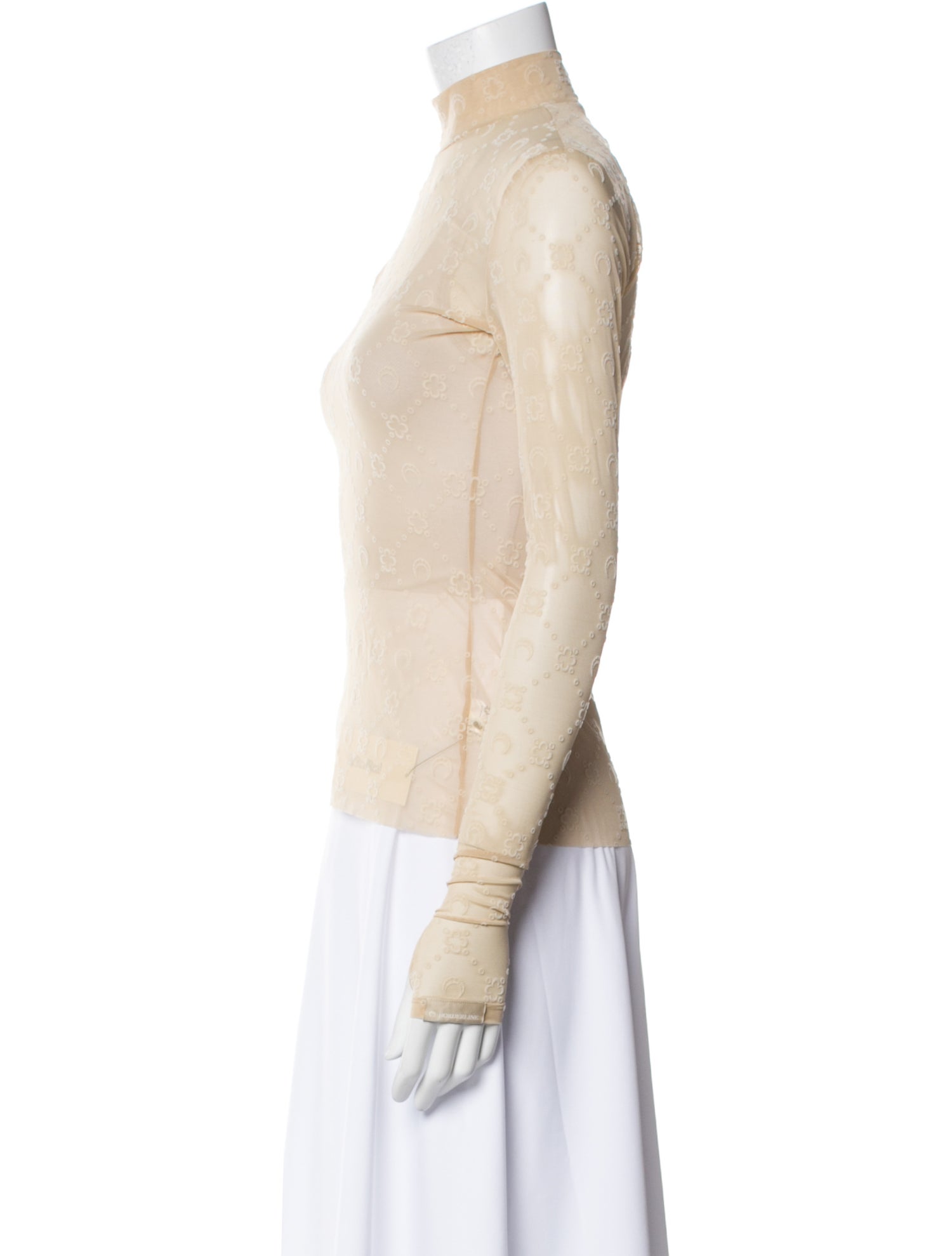 Marine Serre Turtleneck Long Sleeve Top