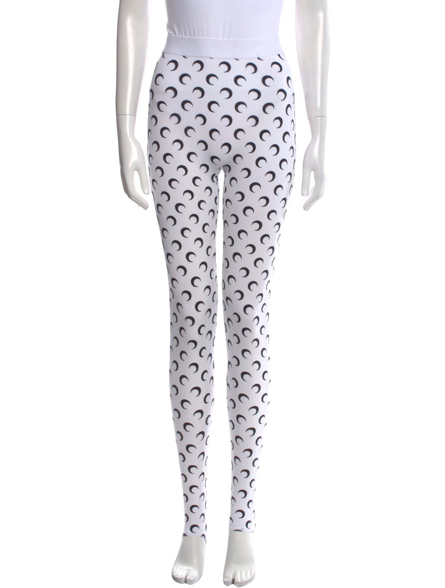 Marine Serre Nylon Skinny Leg Pants