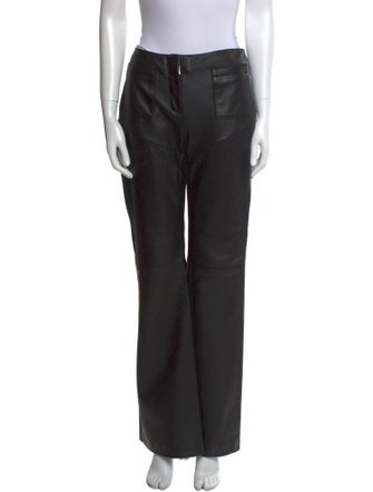 Marine Serre Leather Wide Leg Pants