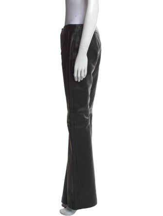 Marine Serre Leather Wide Leg Pants