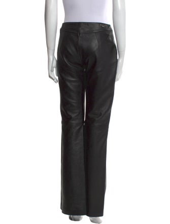 Marine Serre Leather Wide Leg Pants