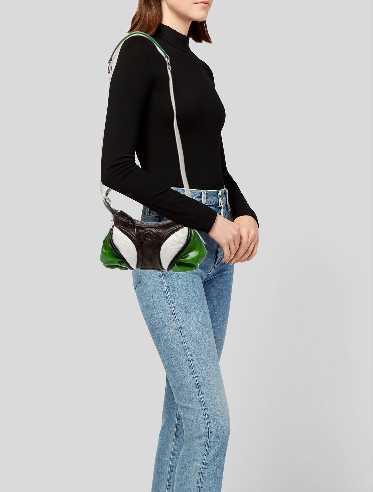 Marine Serre Leather Hobo