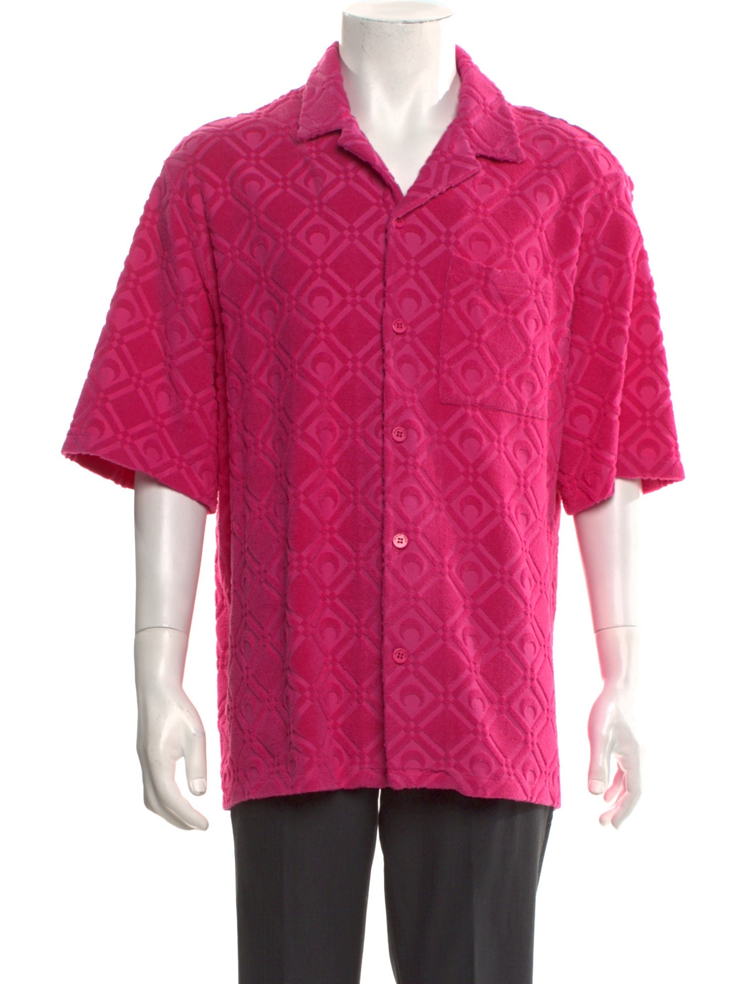 Marine Serre Graphic Print Short Sleeve Shirt