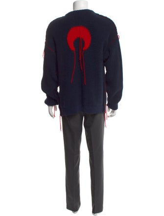 Marine Serre Mock Neck Long Sleeve Pullover