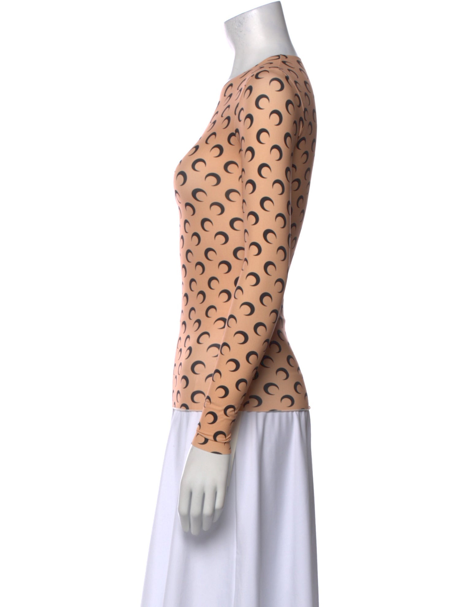 Marine Serre Printed Crew Neck Sweatshirt