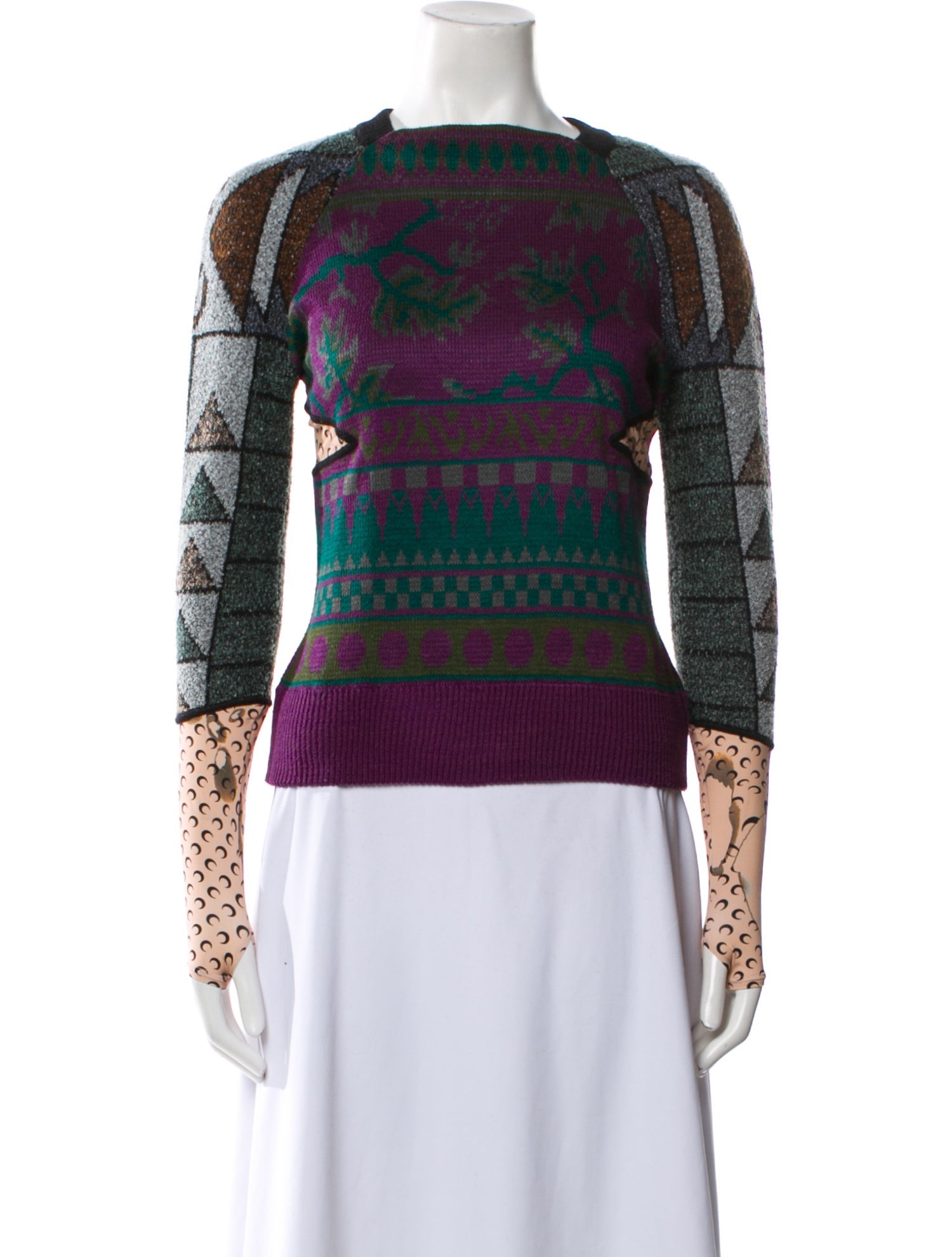 Marine Serre Wool Printed Sweater