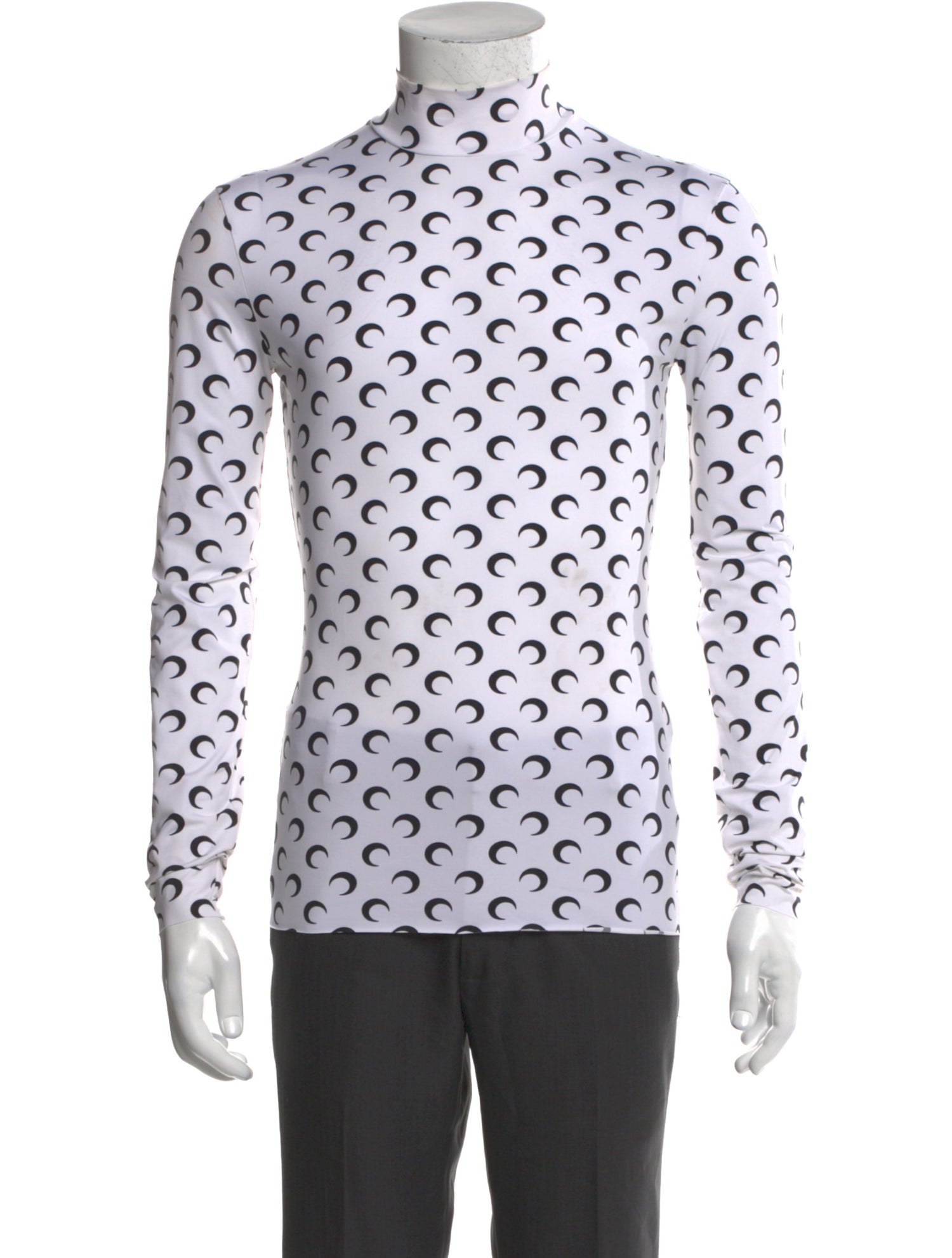 Marine Serre Printed Long Sleeve Dress Shirt