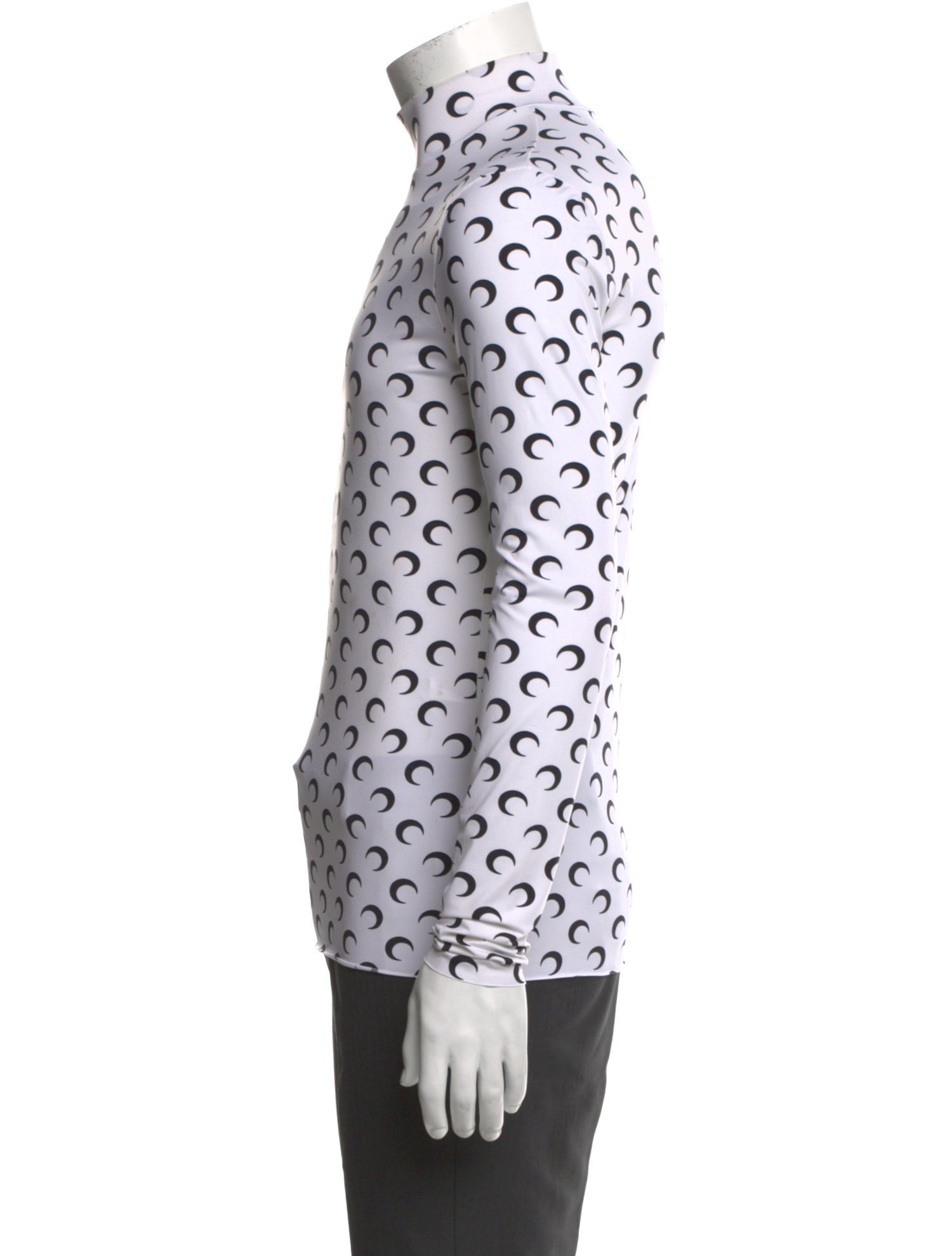 Marine Serre Printed Long Sleeve Dress Shirt