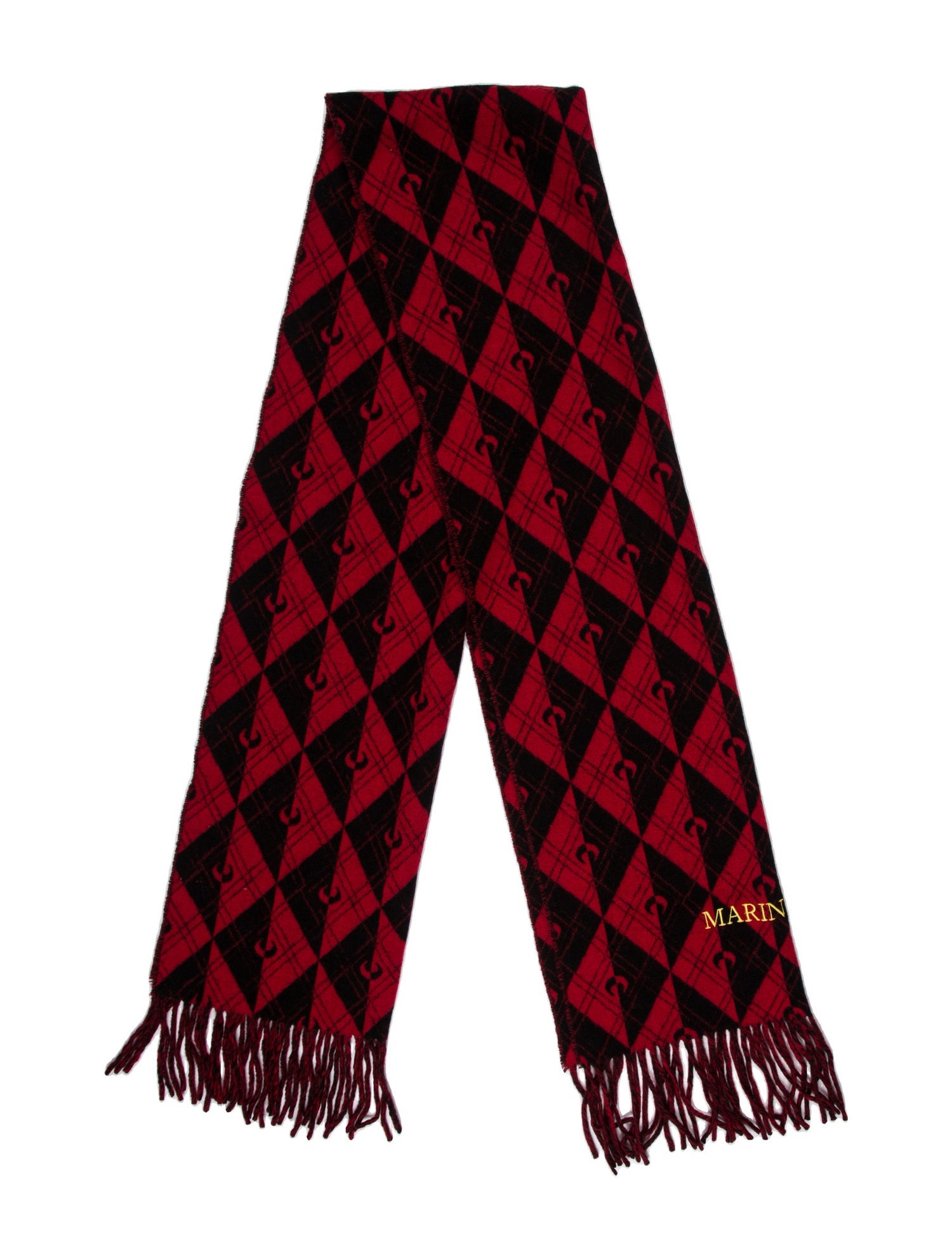 Marine Serre Wool Printed Scarf