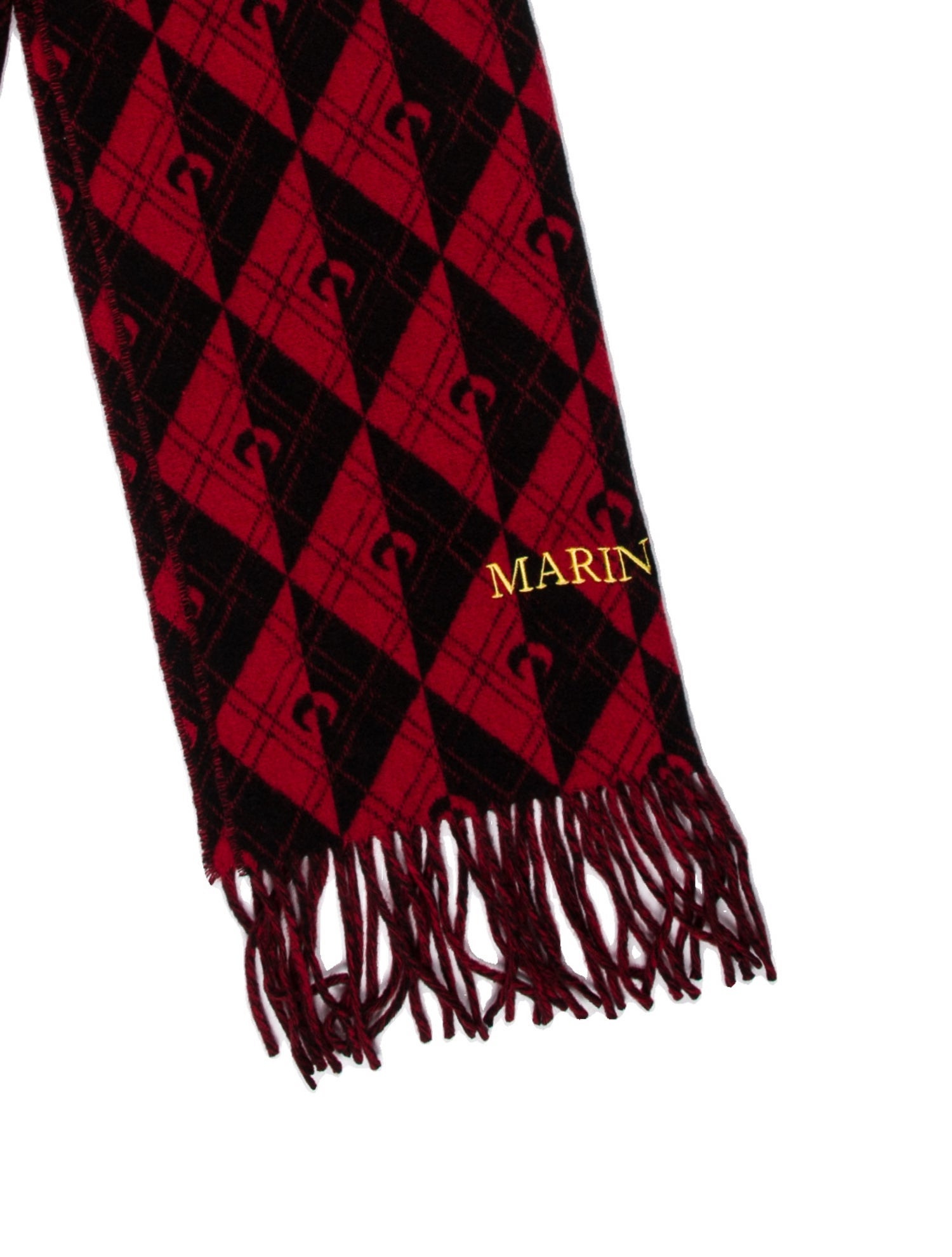 Marine Serre Wool Printed Scarf