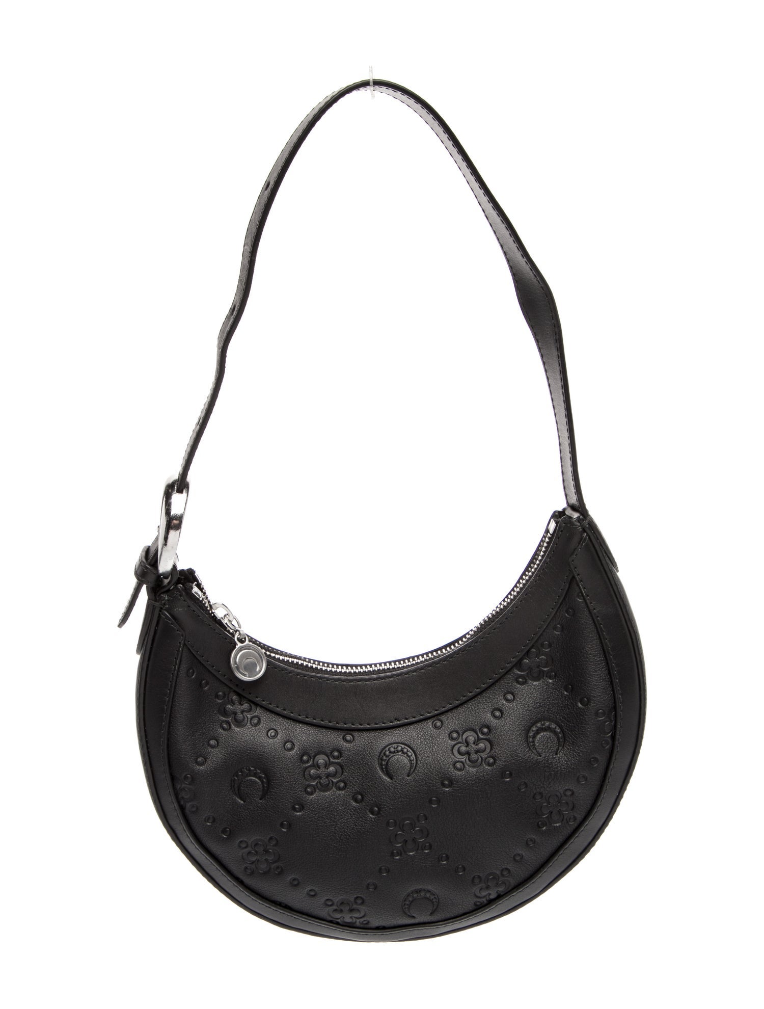 Marine Serre Embossed Leather Top Handle Bag