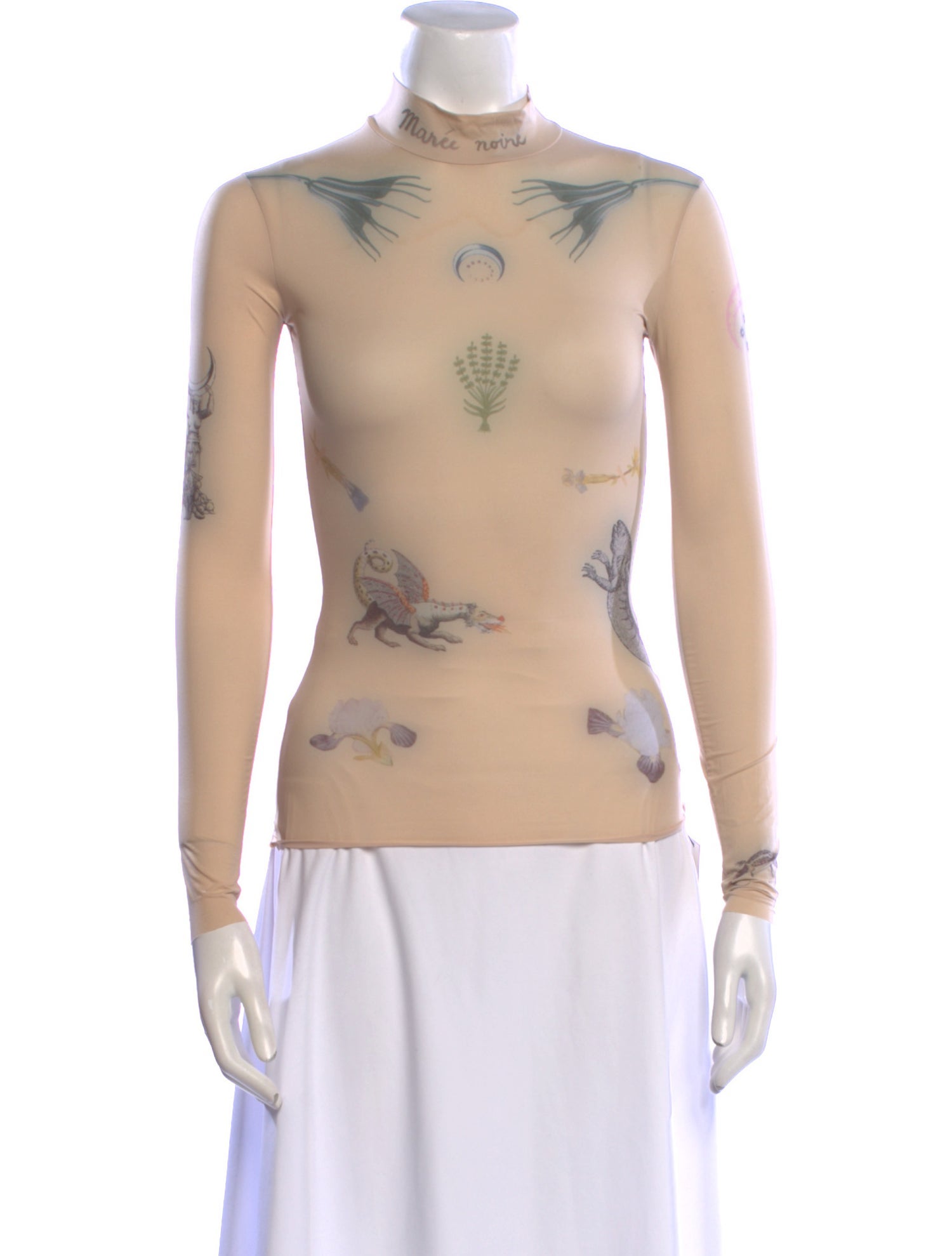 Marine Serre 2020 Tattoo Print Sweatshirt