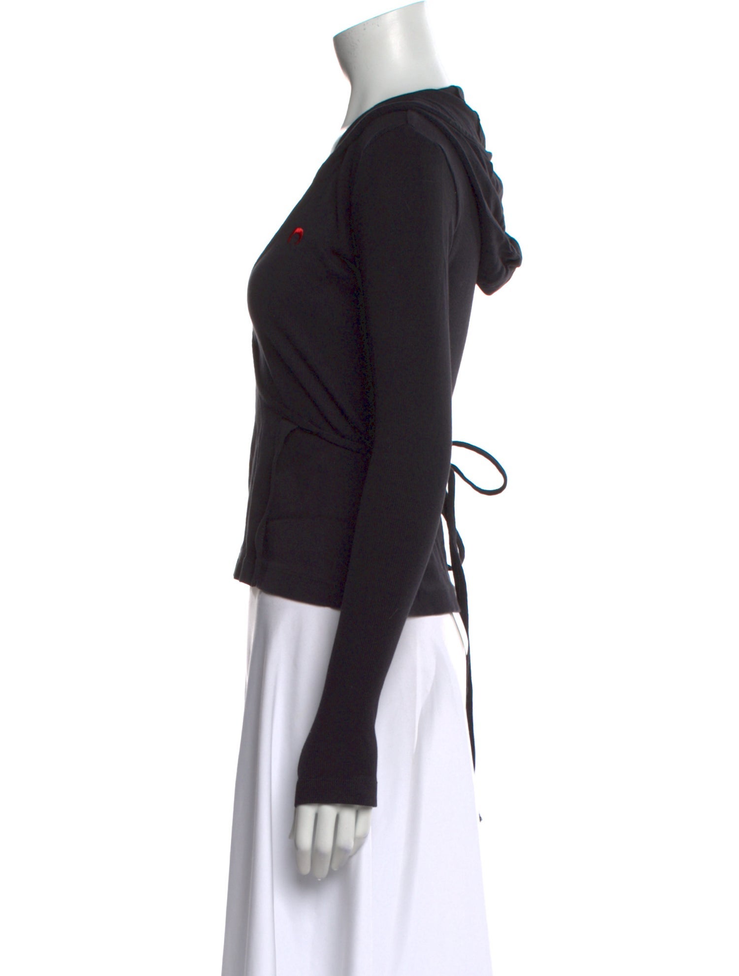 Marine Serre V-Neck Long Sleeve Top