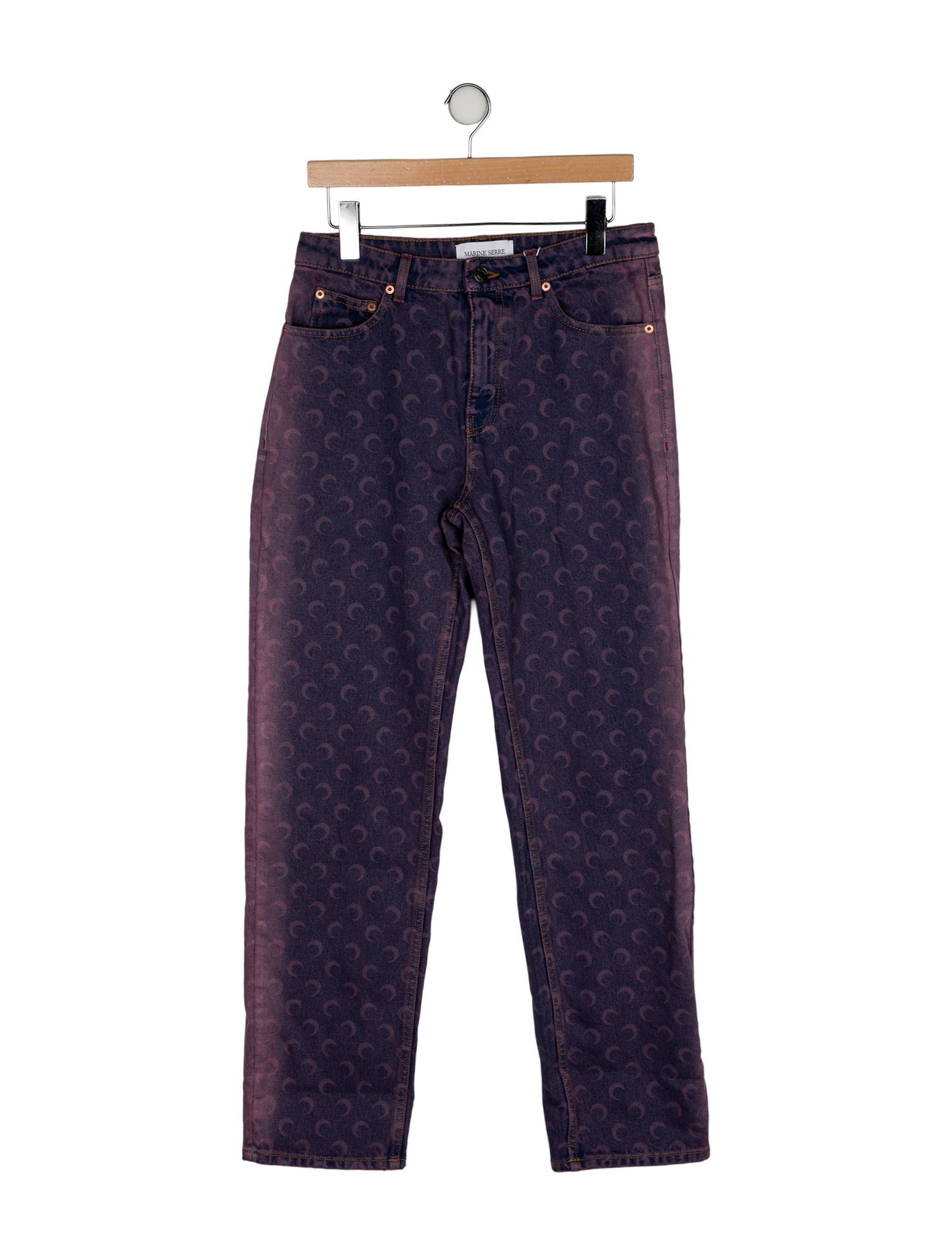 Marine Serre Mid-Rise Straight Leg Jeans w/ Tags