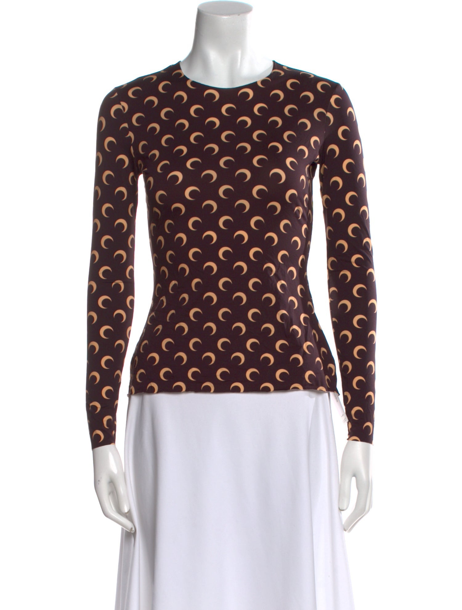 Marine Serre Printed Crew Neck Top