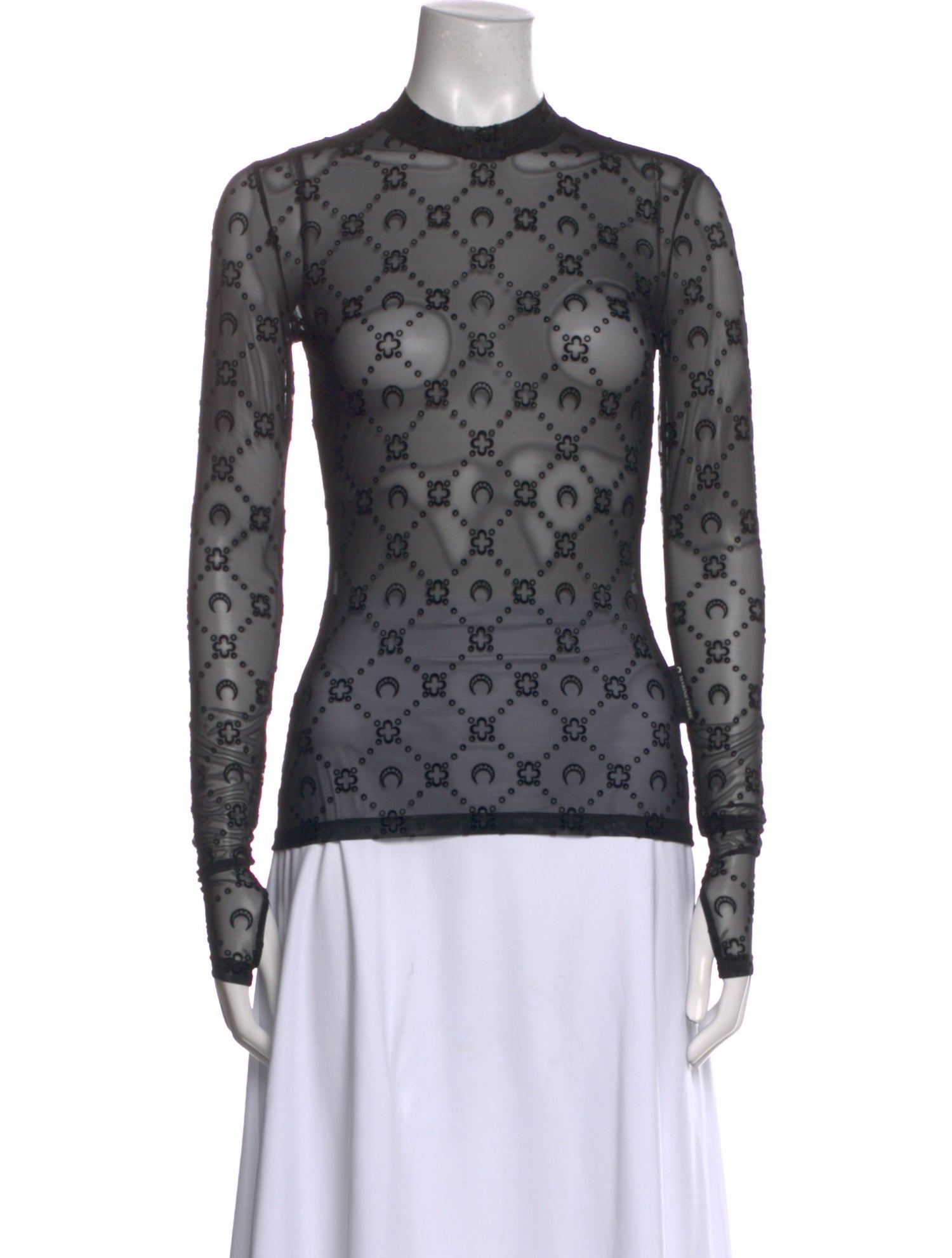 Marine Serre Printed Mock Neck Top w/ Tags