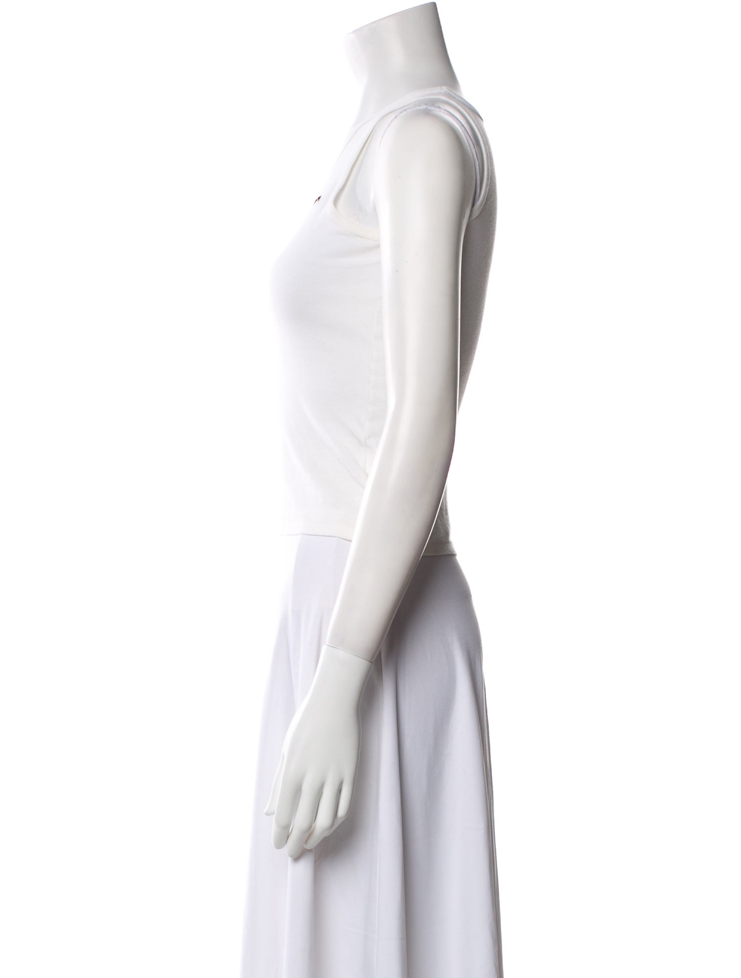 Marine Serre Crew Neck Sleeveless Crop Top