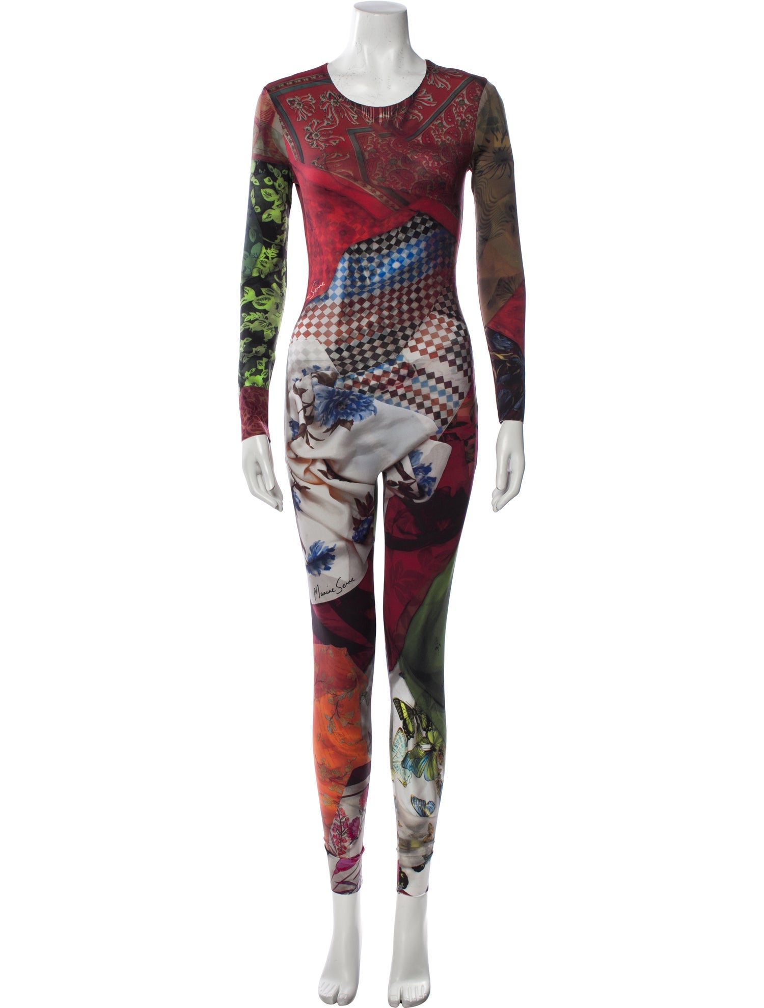 Marine Serre Printed Scoop Neck Jumpsuit