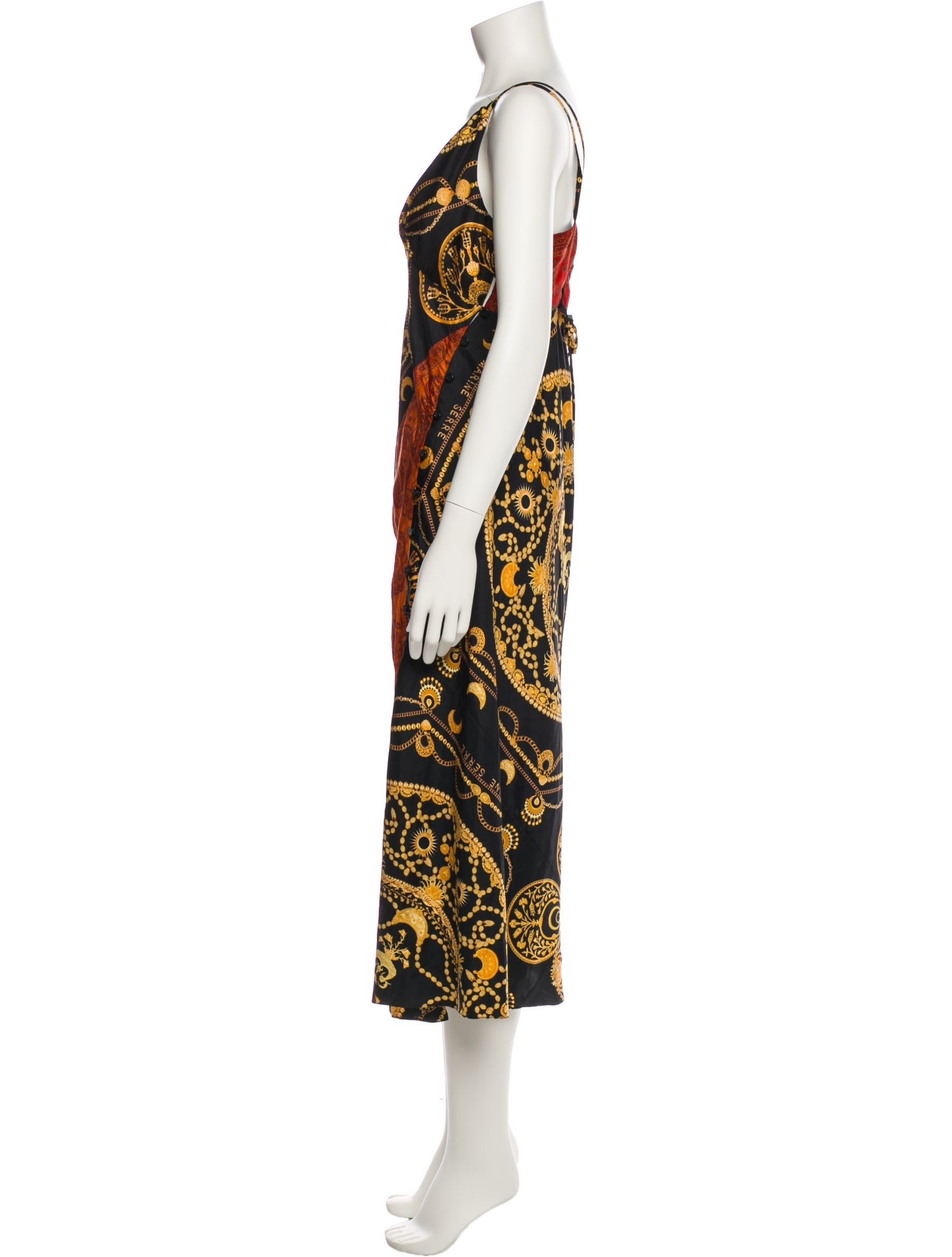 Marine Serre Silk Long Dress