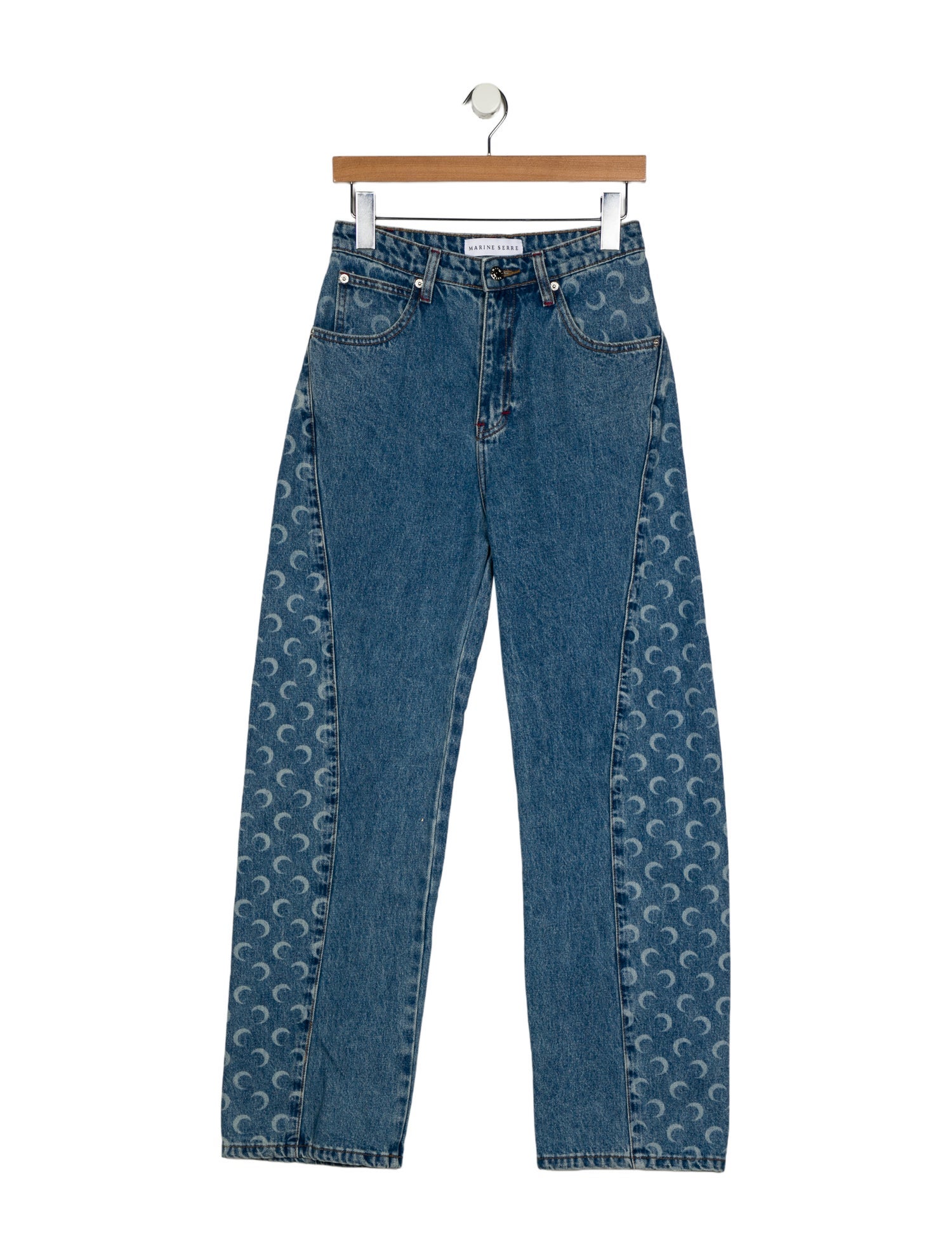 Marine Serre High-Rise Wide Leg Jeans