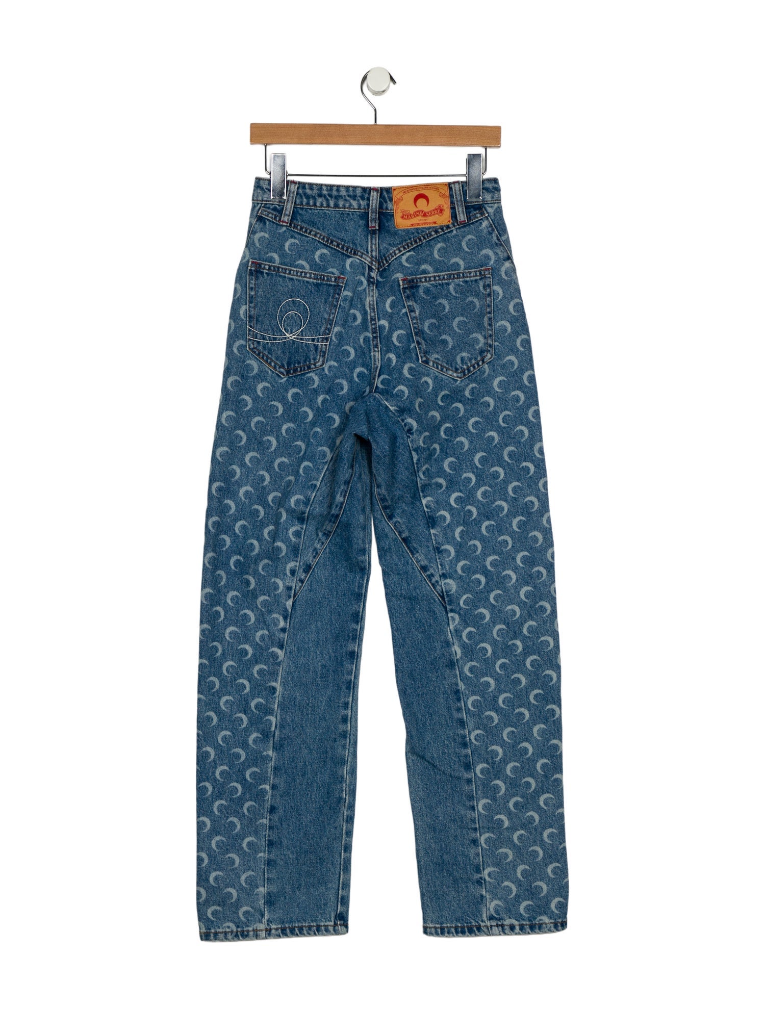 Marine Serre High-Rise Wide Leg Jeans