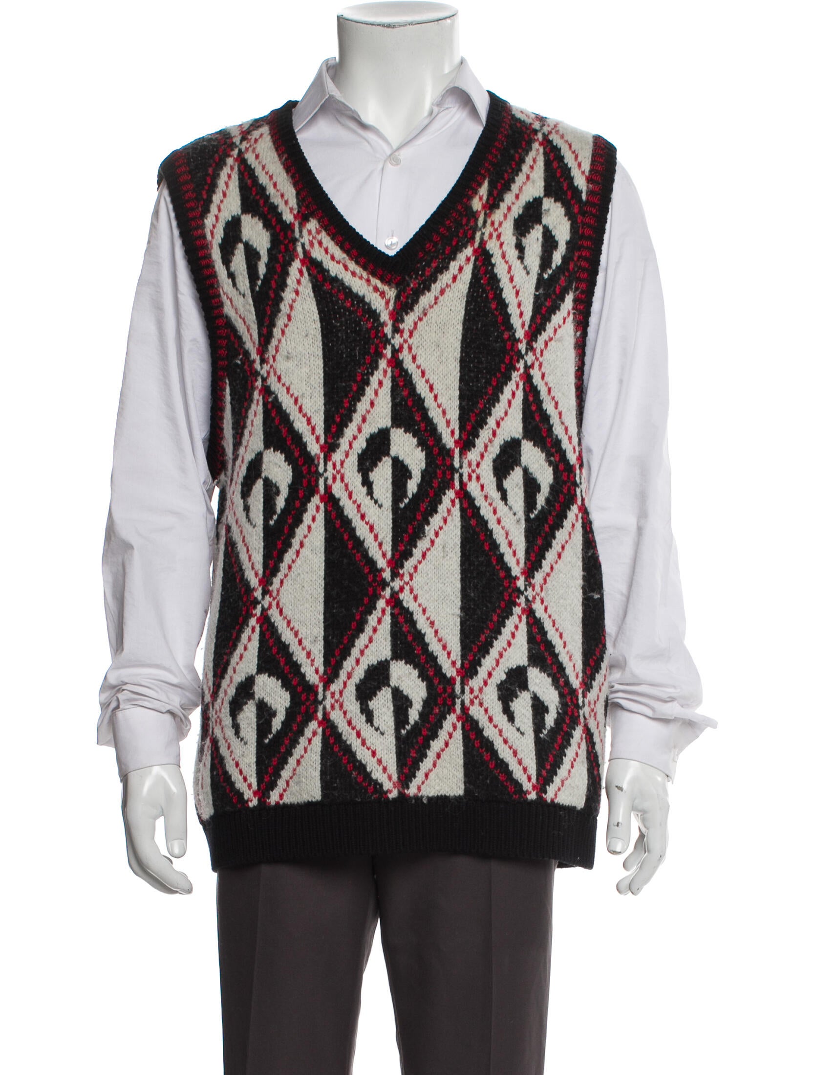 Marine Serre Wool Printed Vest