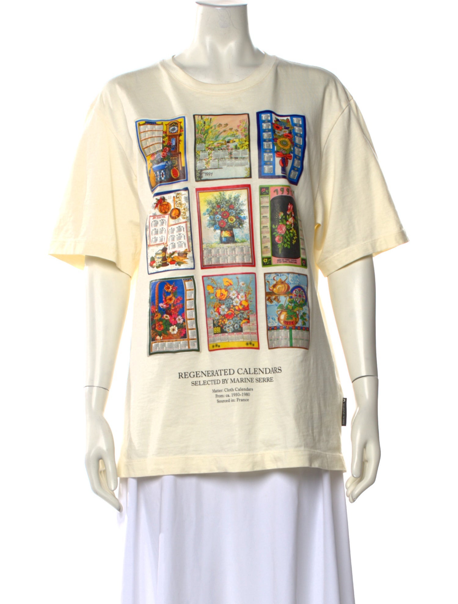 Marine Serre Graphic Print Crew Neck T-Shirt