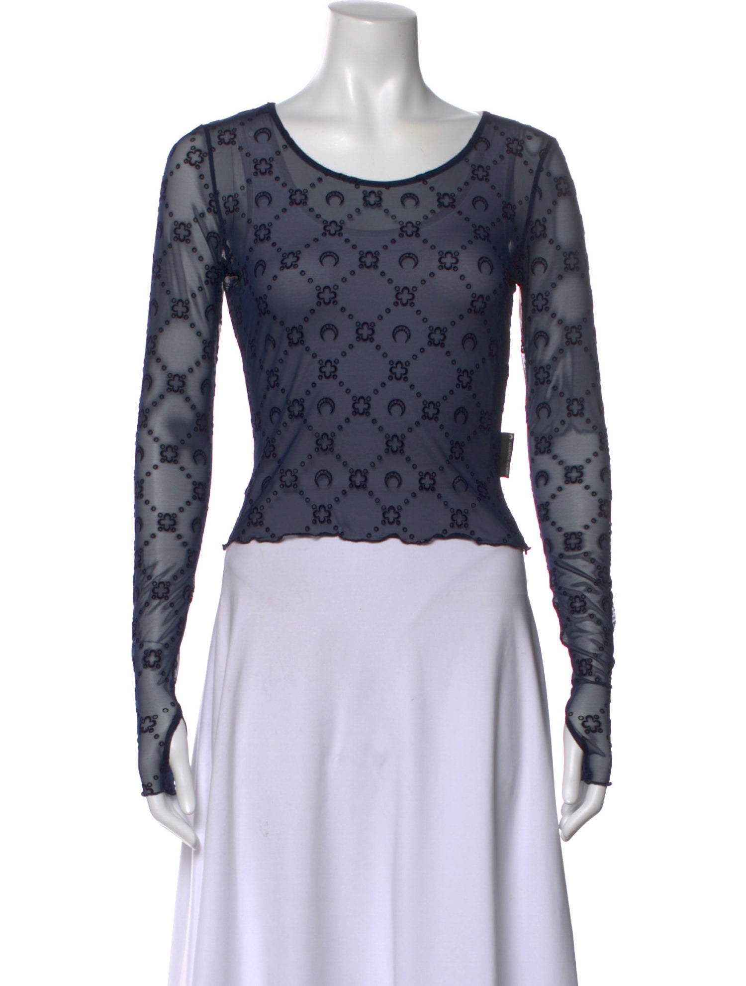 Marine Serre Patterned Crew Neck Top