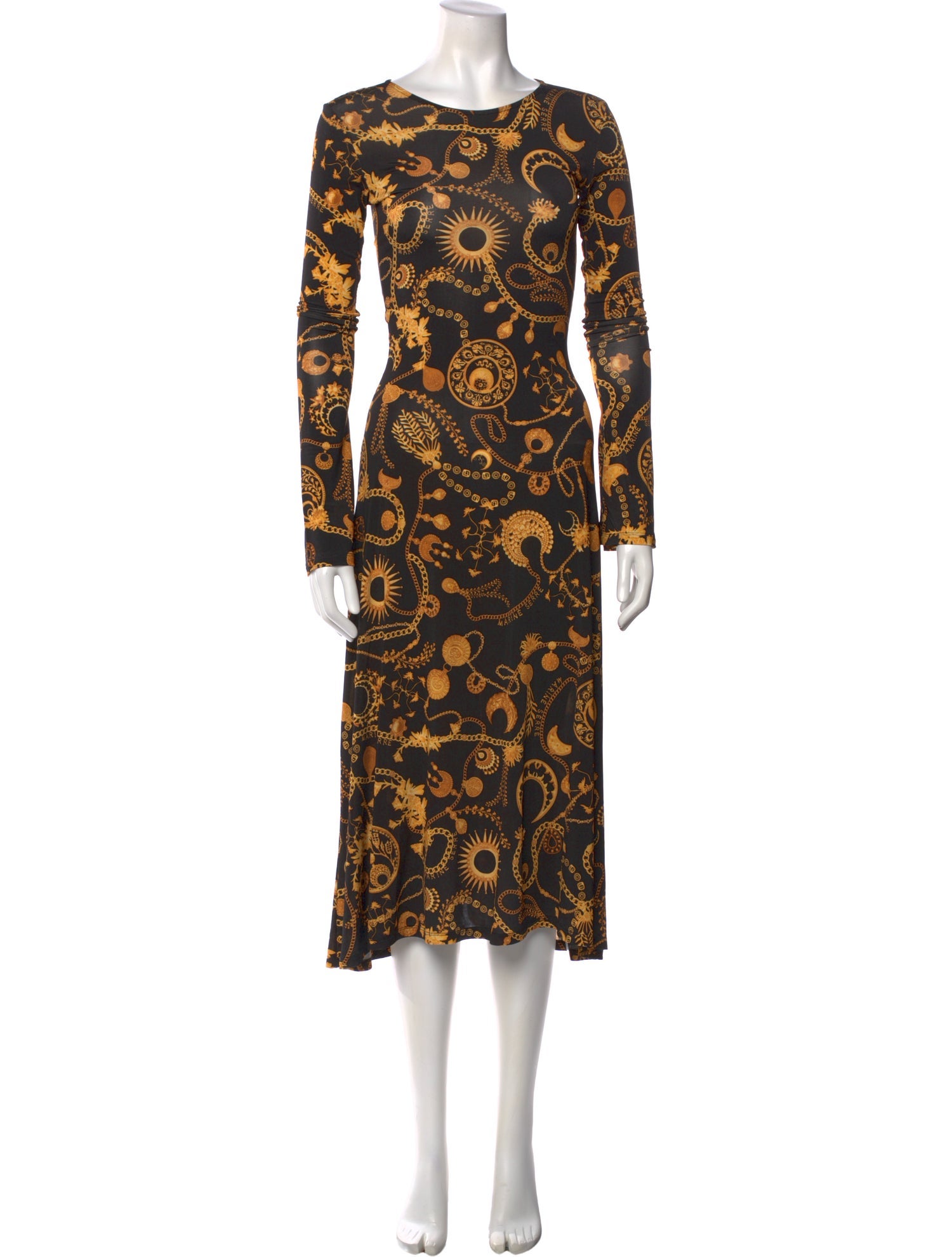 Marine Serre Printed Midi Length Dress