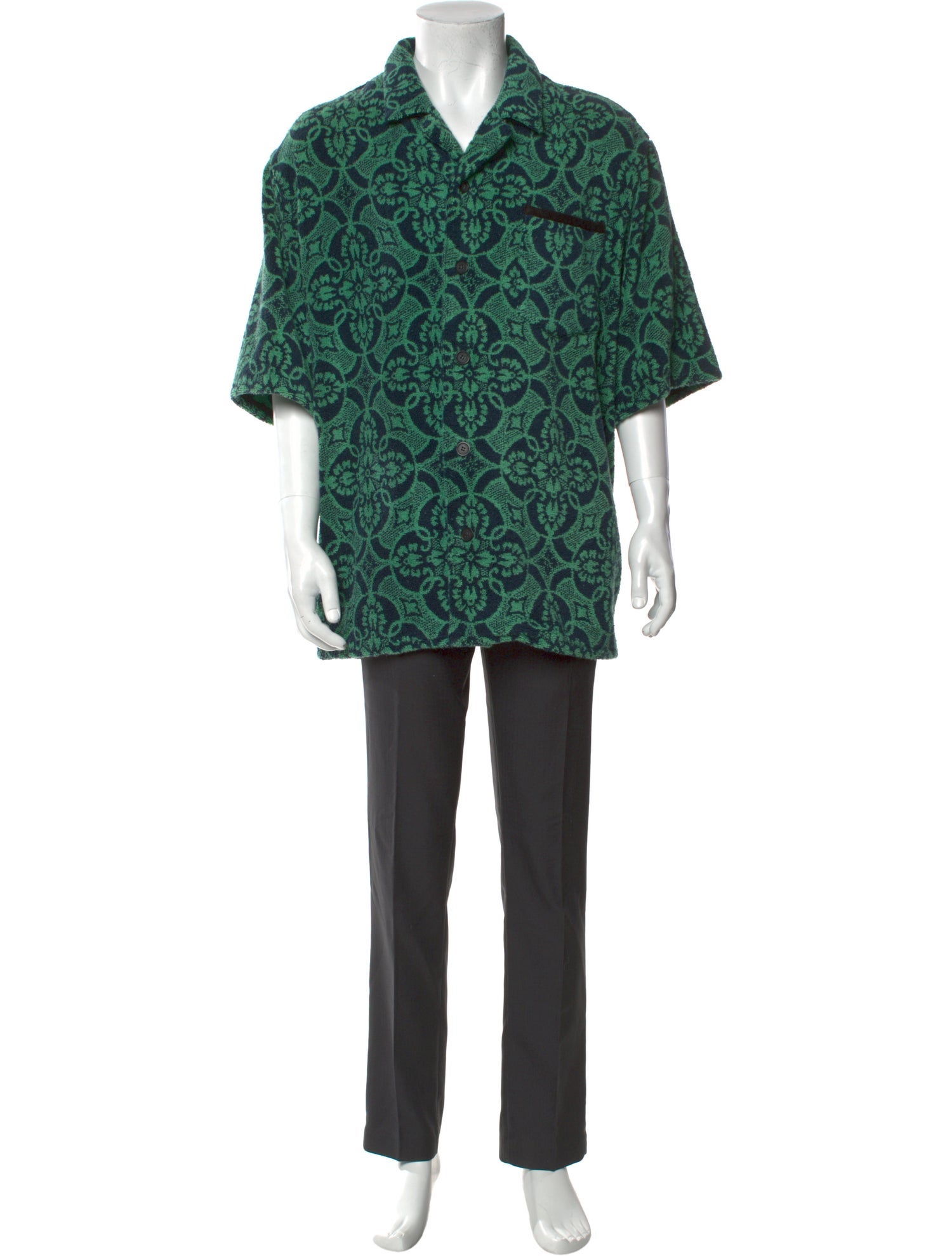 Marine Serre Printed Three-Quarter Sleeve Shirt