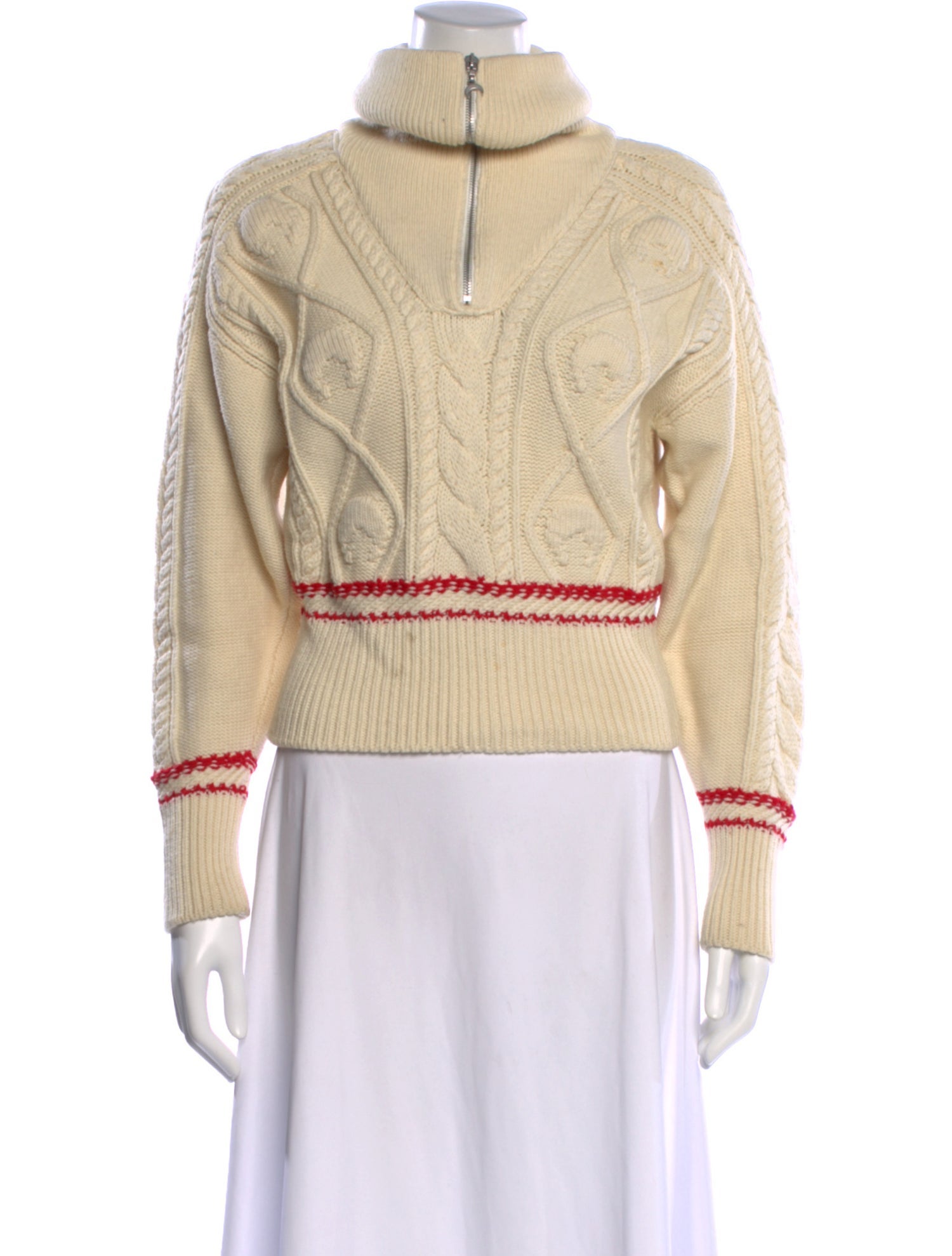 Marine Serre Wool Turtleneck Sweater